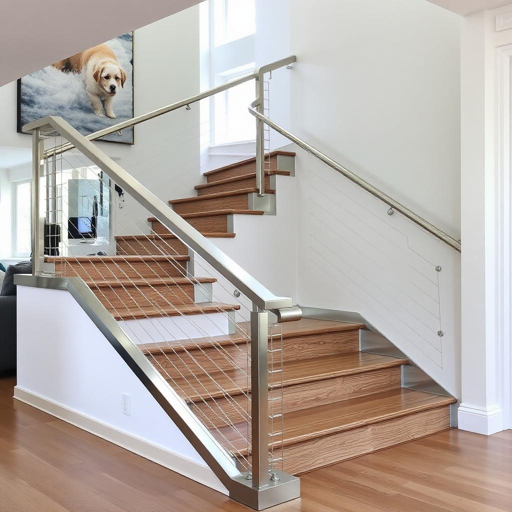 Renovasi railing tangga — sesudah